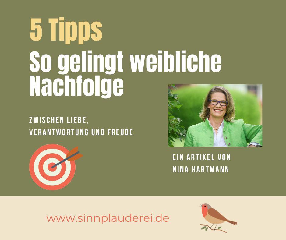 5 Tipps für die weibliche Nachfolge